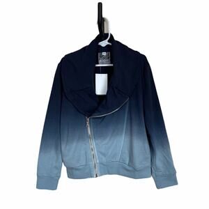 Mini Young Fabulous and Broke Asymmetrical Zip Ombre Knit Jacket 6